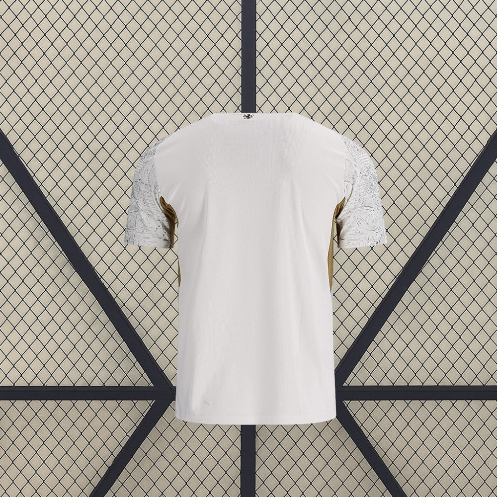 Camiseta Chequia 26-27 Visitante Mundial 2026 vista trasera en blanco con mangas estampadas