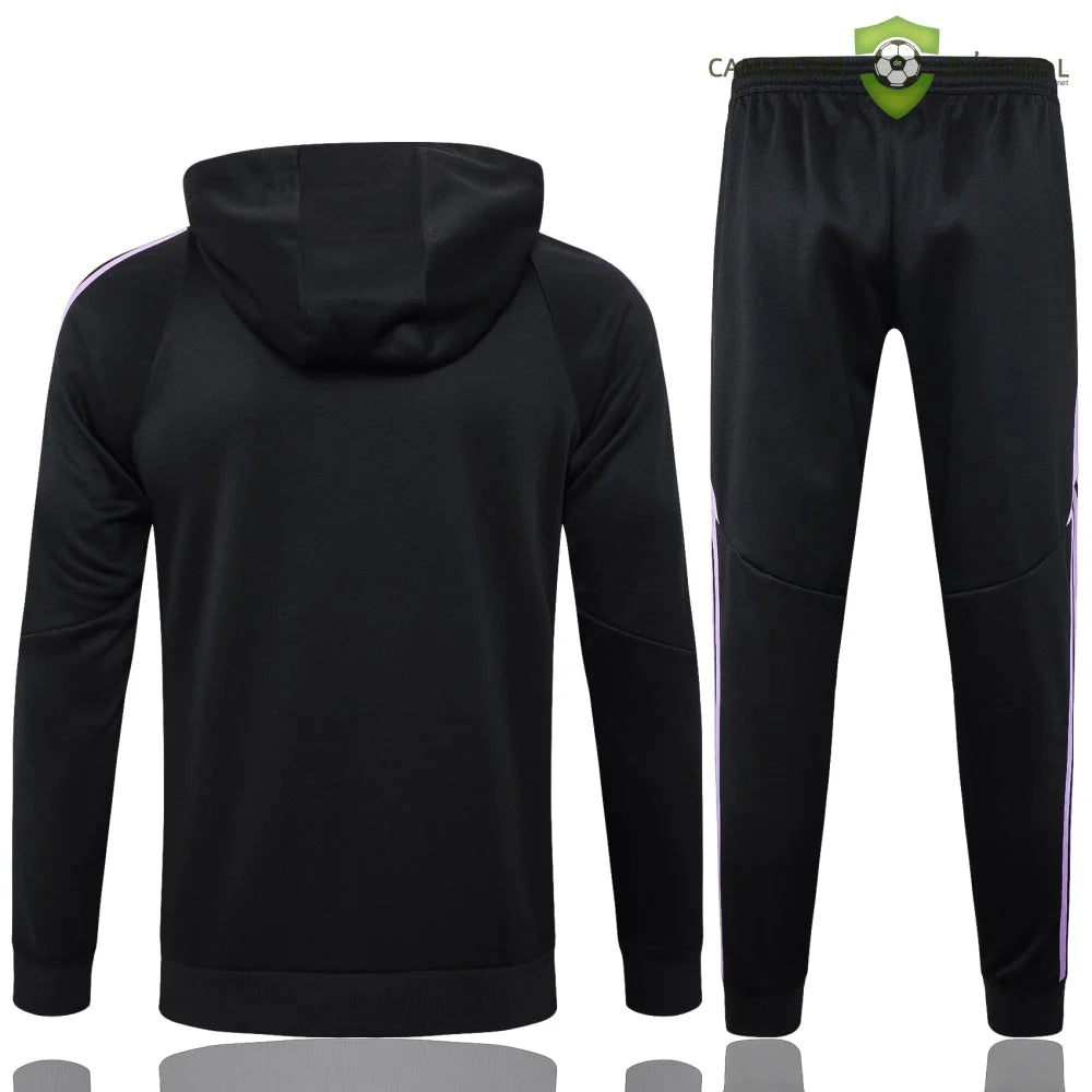 Tuta calcio Germania 24-25 mezza zip con cappuccio Modello 2 abbigliamento sportivo