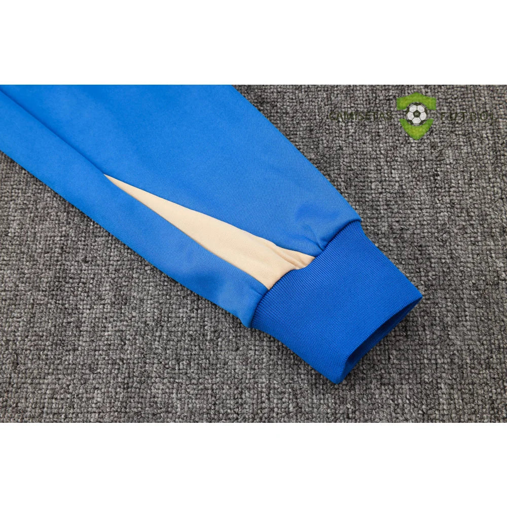 Tuta calcio Barcellona 24-25 mezza zip con cappuccio Modello 6 abbigliamento sportivo