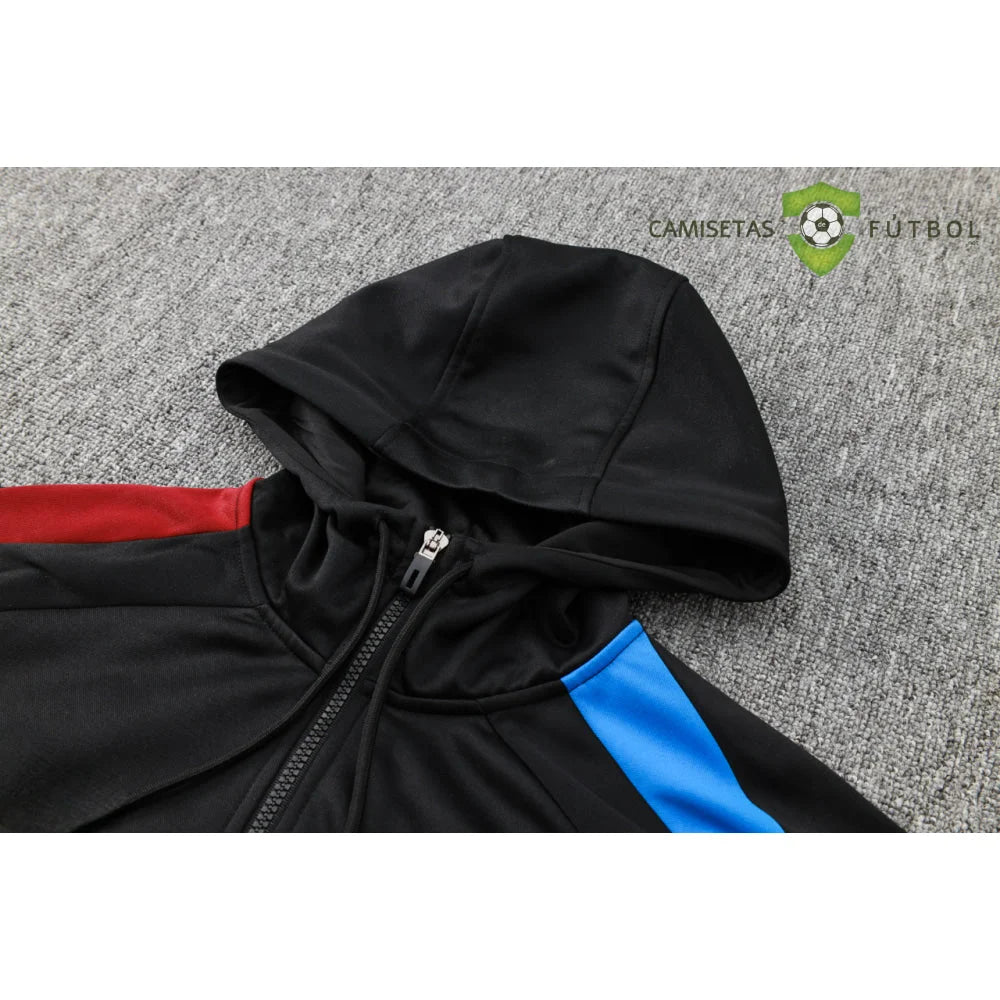 Tuta calcio Barcellona 24-25 mezza zip con cappuccio Modello 8 abbigliamento sportivo