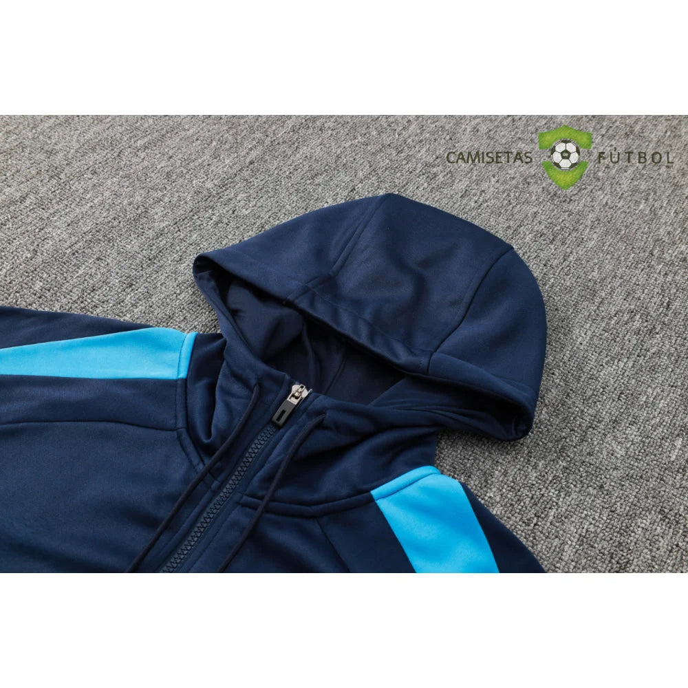 Tuta calcio Chelsea 24-25 mezza zip con cappuccio Modello 2 abbigliamento sportivo