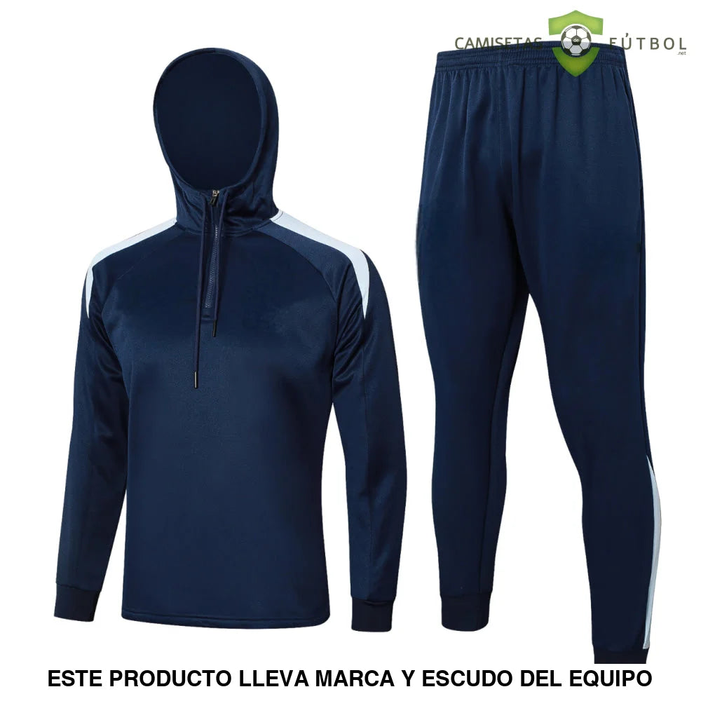 Tuta calcio Francia 24-25 mezza zip con cappuccio Modello 2 abbigliamento sportivo