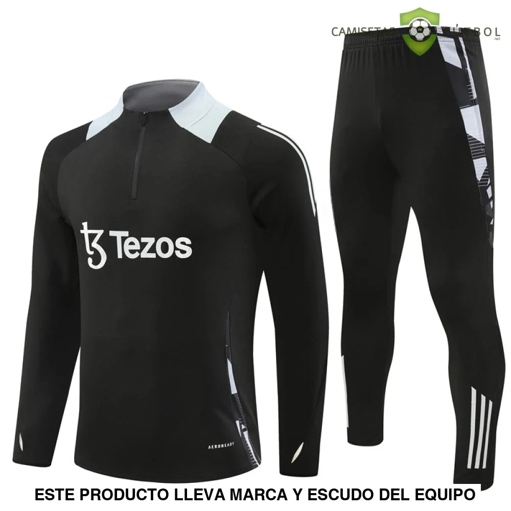 Tuta calcio Manchester United 24-25 mezza zip Modello 4 abbigliamento sportivo