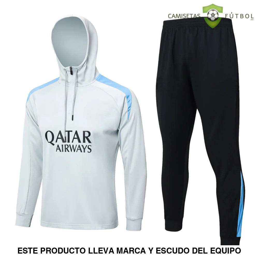 Tuta calcio PSG 24-25 mezza zip con cappuccio Modello 2 abbigliamento sportivo