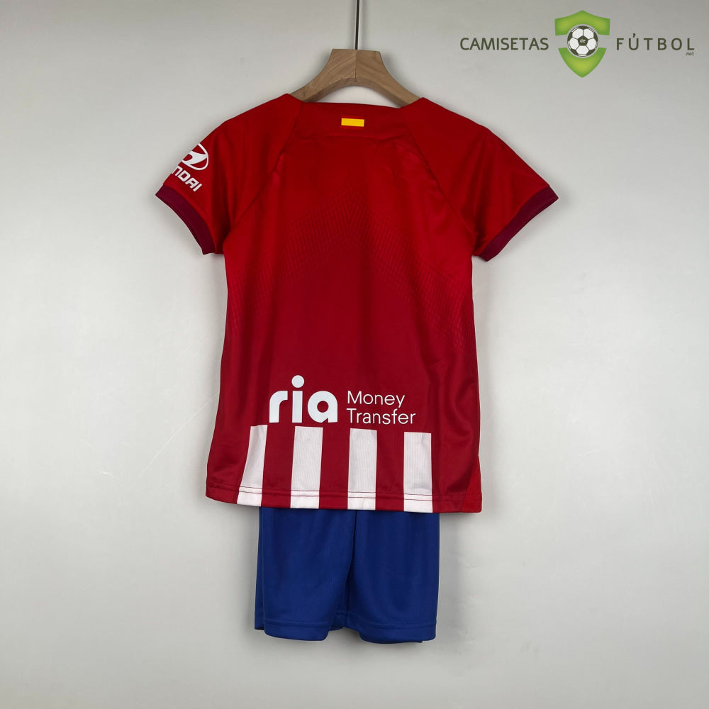 Equipación Atlético De Madrid 23-24 Local Niño (Entrega En 24-72 Horas) Personalizado
