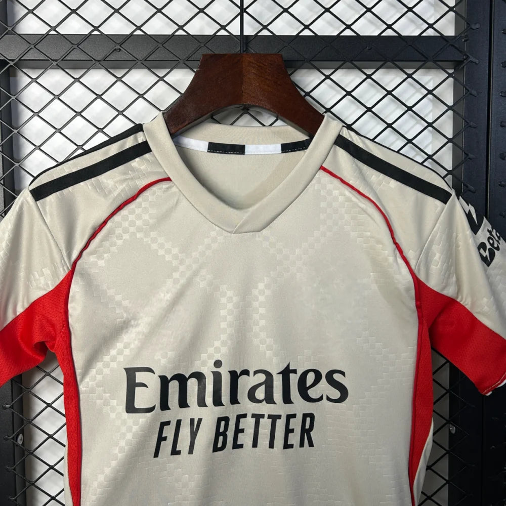 Equipación Benfica 25-26 Visitante Beige Niño Equipación Niño