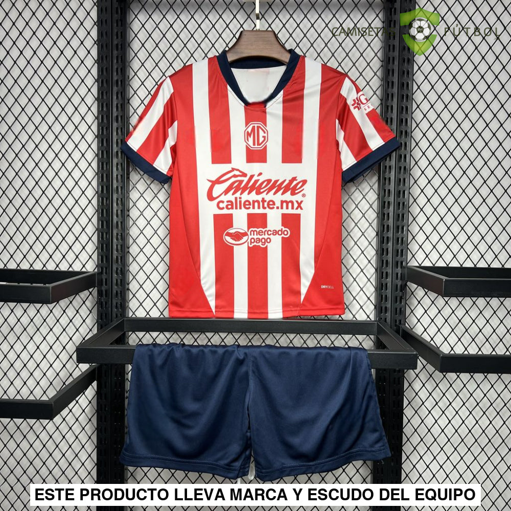 Equipación Chivas Guadalajara 24-25 Local Niño Personalizado