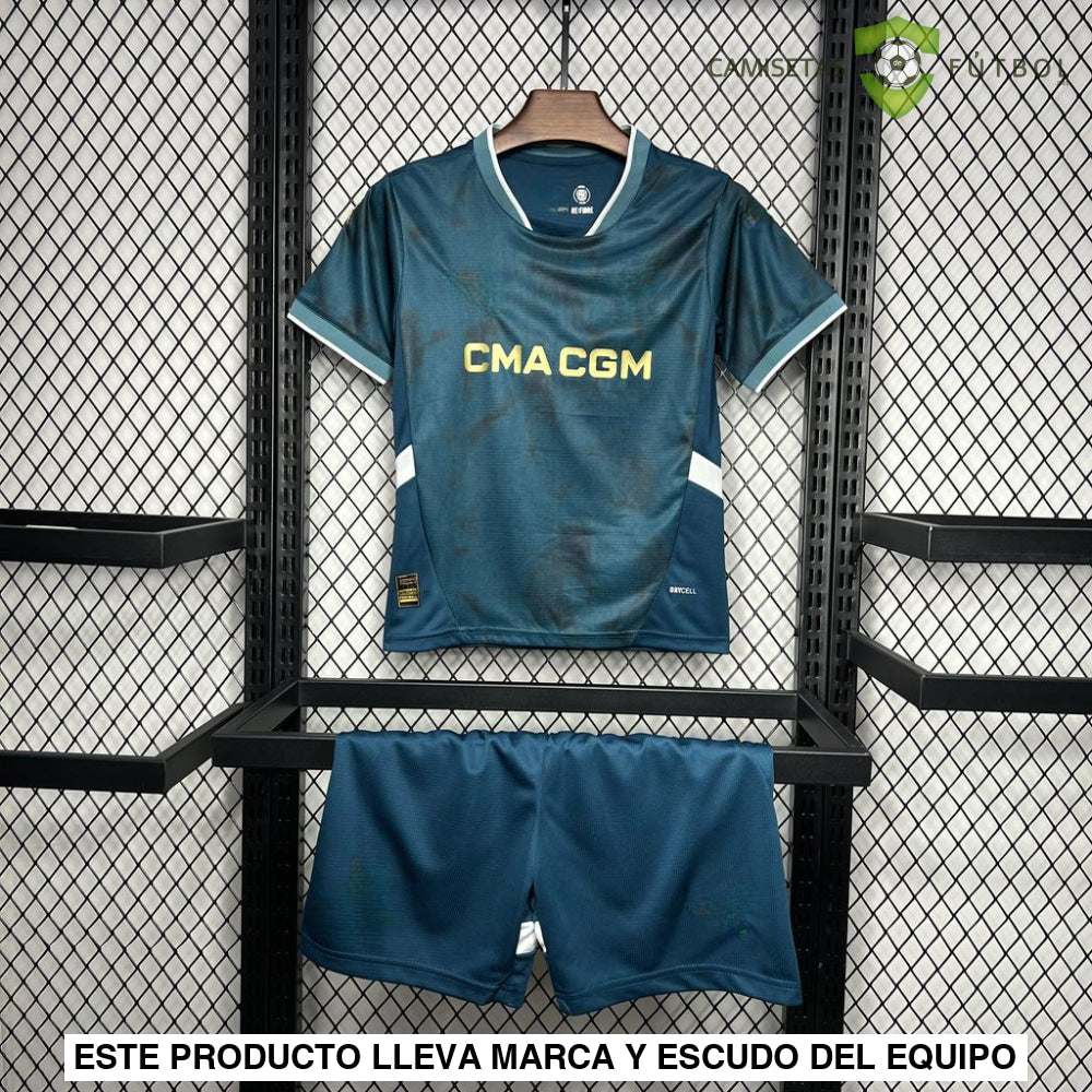 Equipación Marseille 24-25 Visitante Niño Personalizado