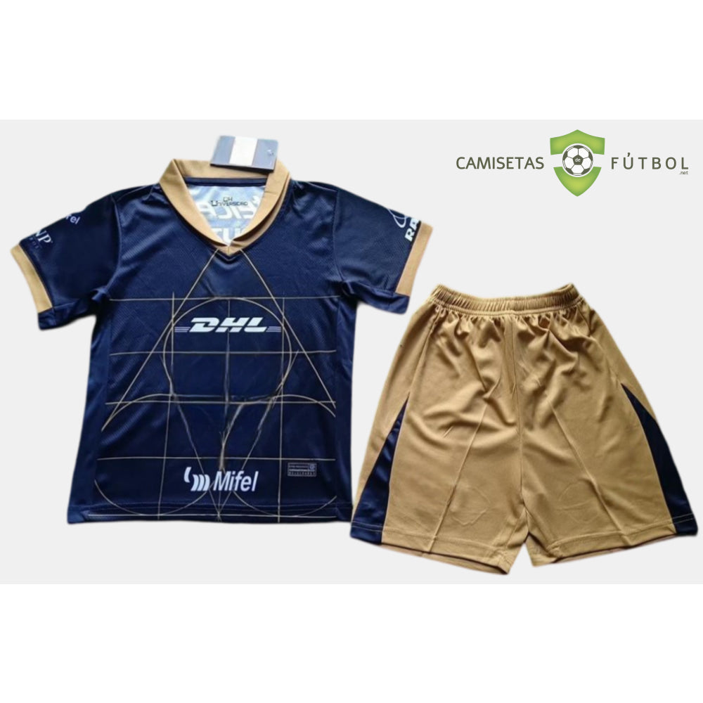 Equipación Pumas Unam 24-25 Visitante Niño Personalizado
