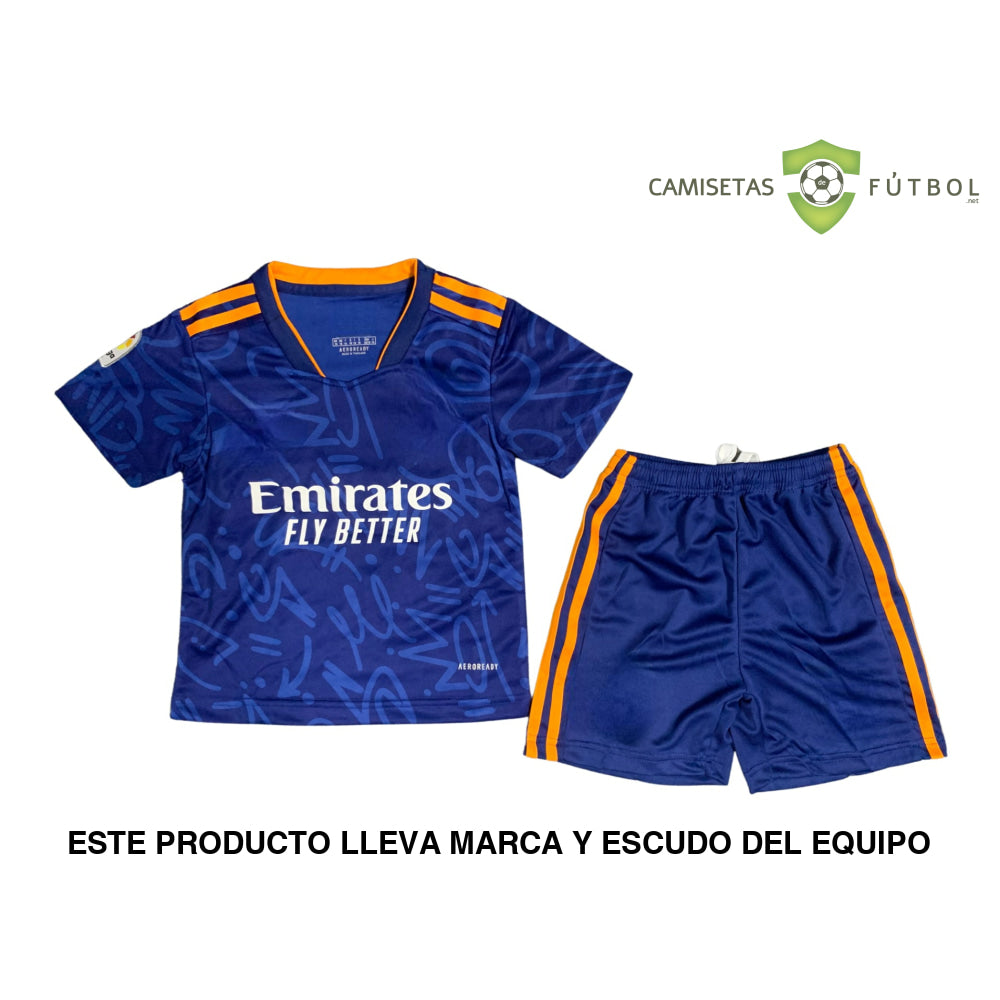 Equipación R.m. 21-22 Visitante Niño Donate Parche La Liga (Entrega En 24-72 Horas) Especial