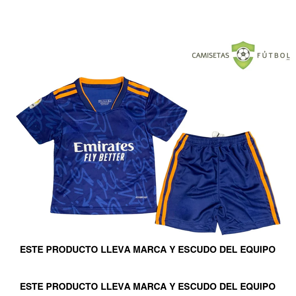 Equipación R.m. 21-22 Visitante Niño Donate Parche La Liga (Entrega En 24-72 Horas) Especial