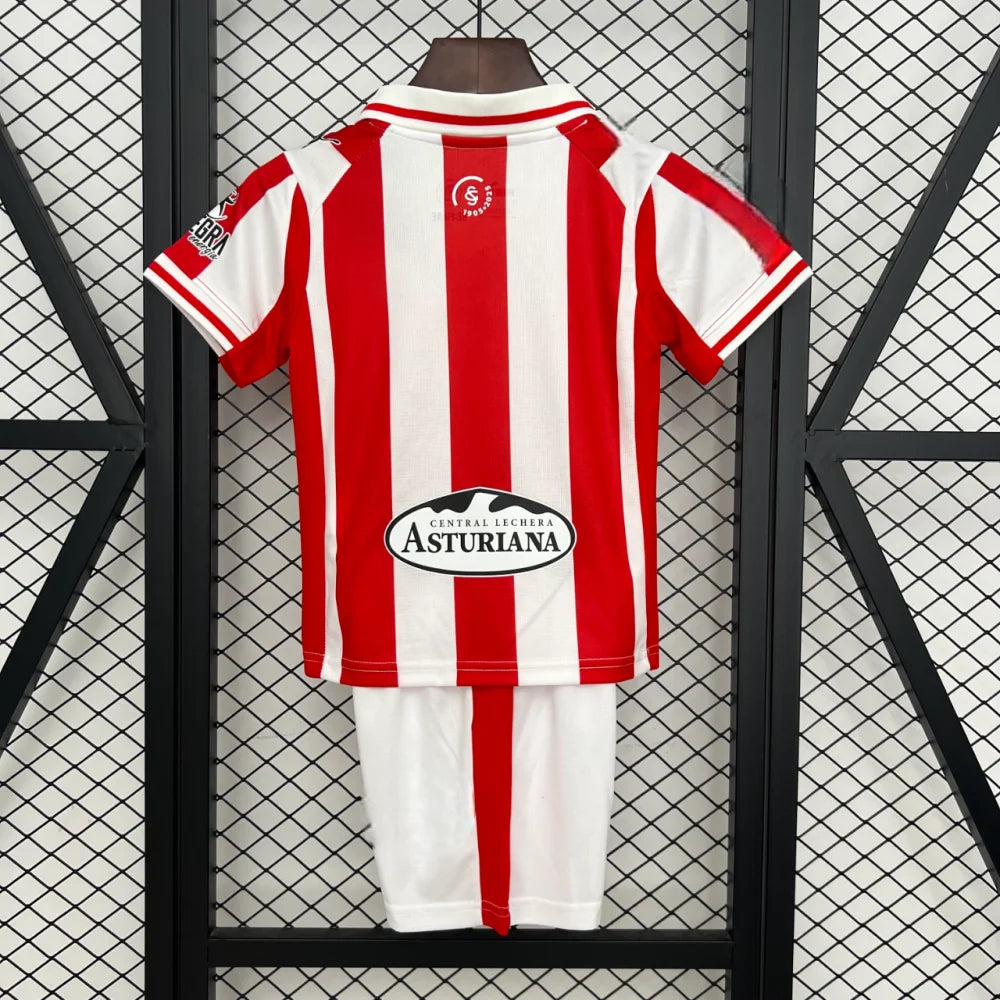 Equipación Sporting de Gijón 25-26 Local Niño Equipación Niño
