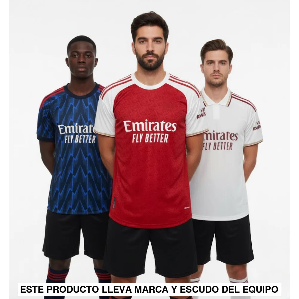 Pack Trío de Camisetas Arsenal 25-26 (Local + Visitante + 3ª) Camiseta Fan