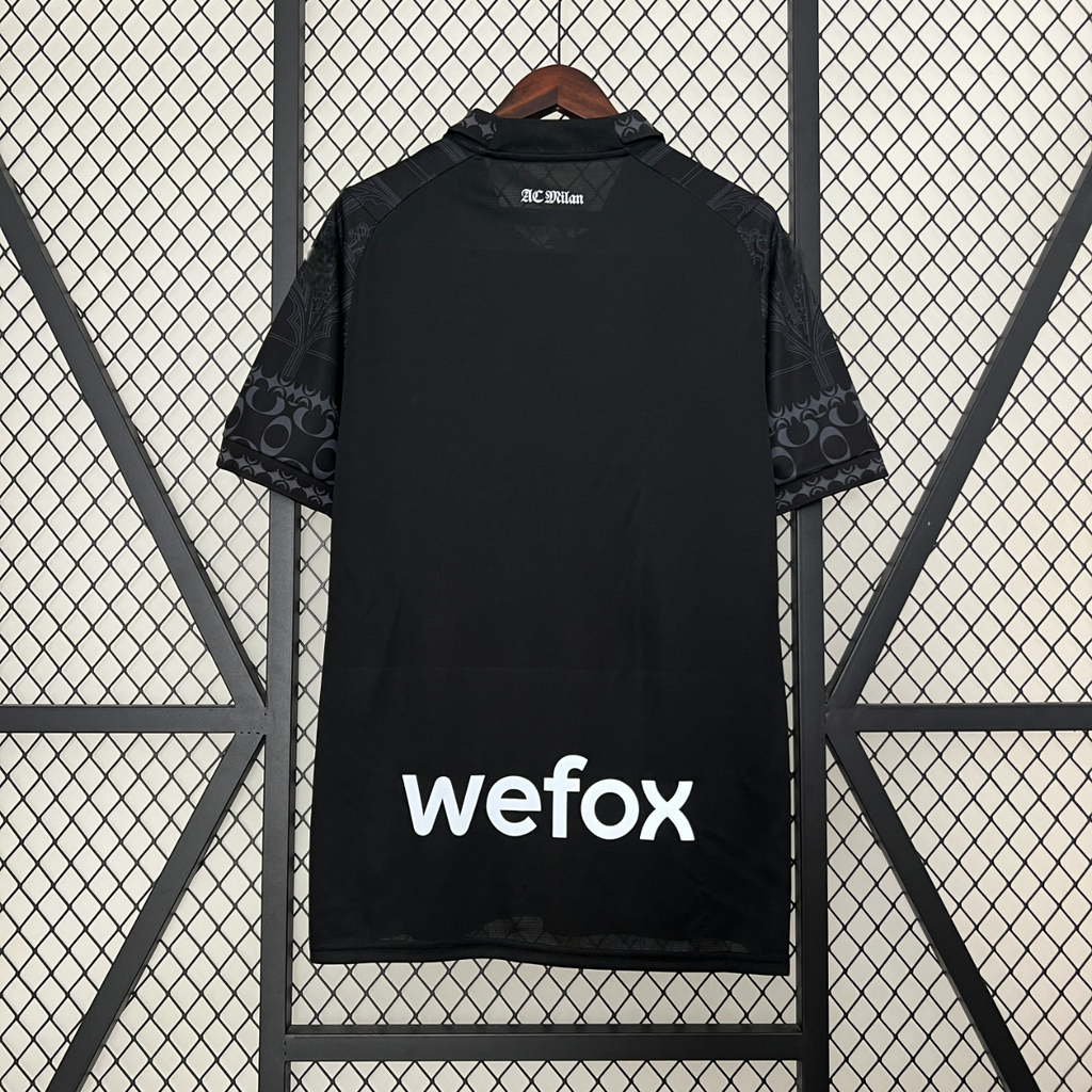 Camiseta AC Milan 23-24, Edición Especial Pleasures Negro