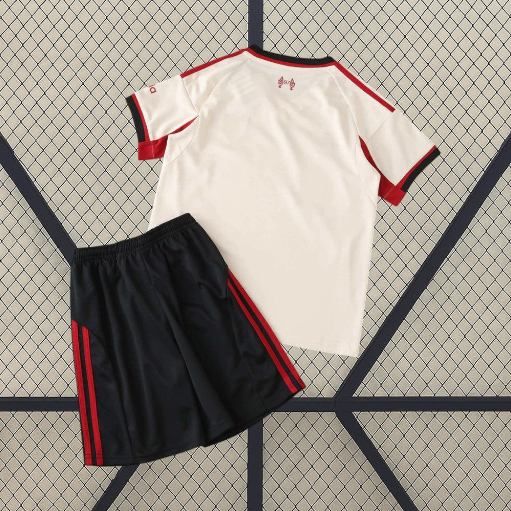 Pack Trío de Equipaciones Liverpool Niño 25-26 (Local + Visitante + 3ª)