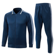 Chándal Italia 26-27 Modelo 1 con chaqueta azul marino de cremallera completa y pantalón largo a juego con franjas blancas