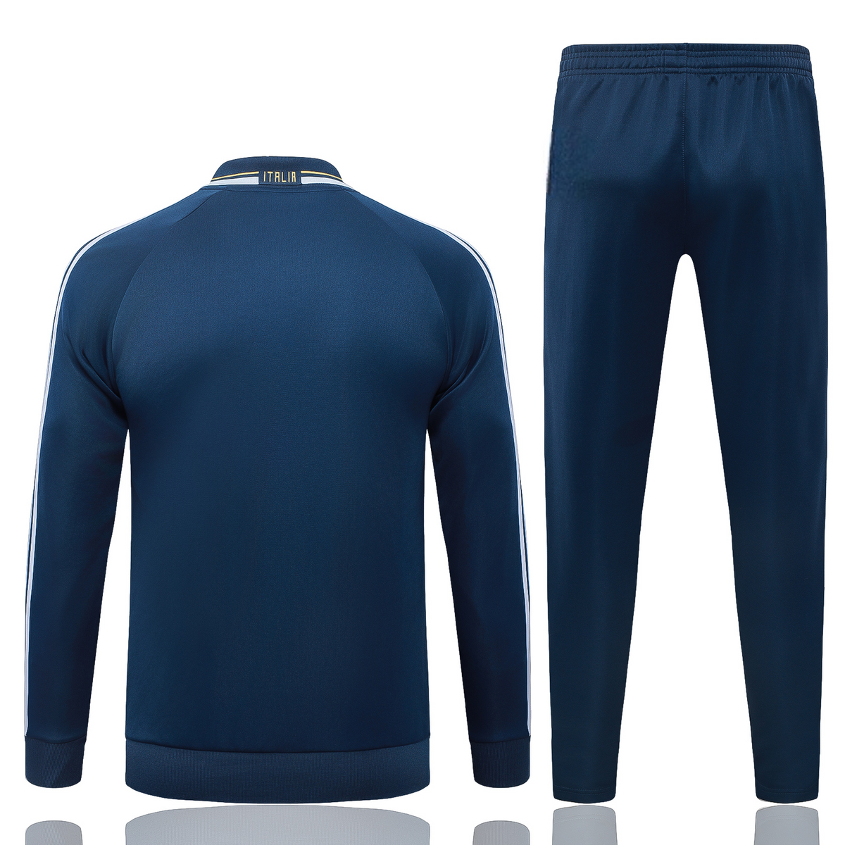 Parte trasera del chándal Italia 26-27 Modelo 1 en color azul marino con pantalón largo a juego