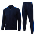 Vista frontal del chándal Inter de Milán 26-27 Modelo 1 con chaqueta azul marino de cremallera completa y pantalón a juego