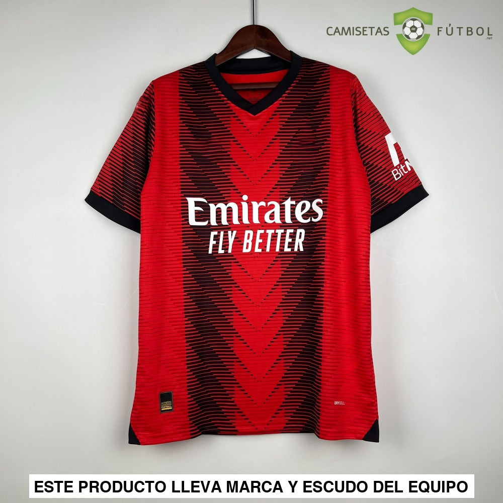Camiseta Ac Milan 23-24 Local Parche Especial