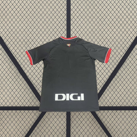 Camiseta Athletic de Bilbao 26-27 visitante vista trasera en gris oscuro con detalles rojos