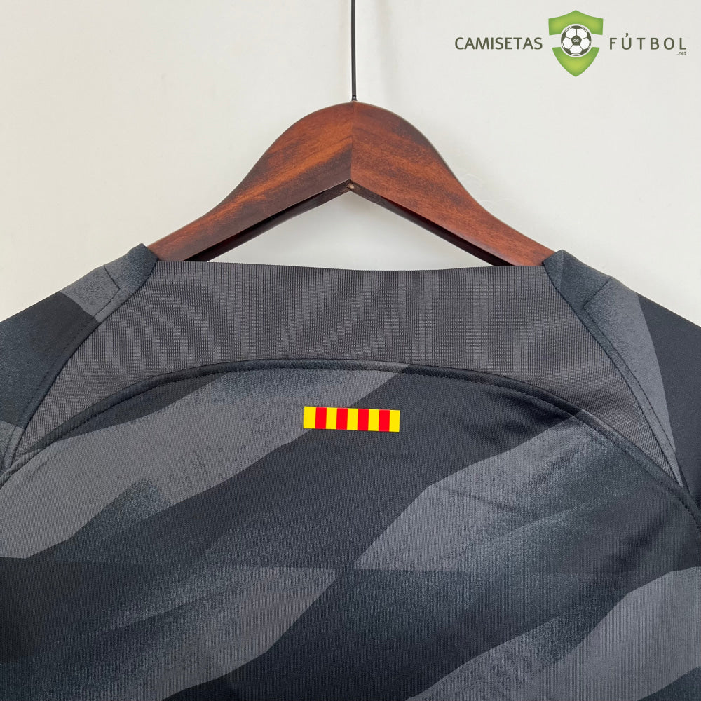 Camiseta Barcelona 23-24 Portero Negro Parche Especial