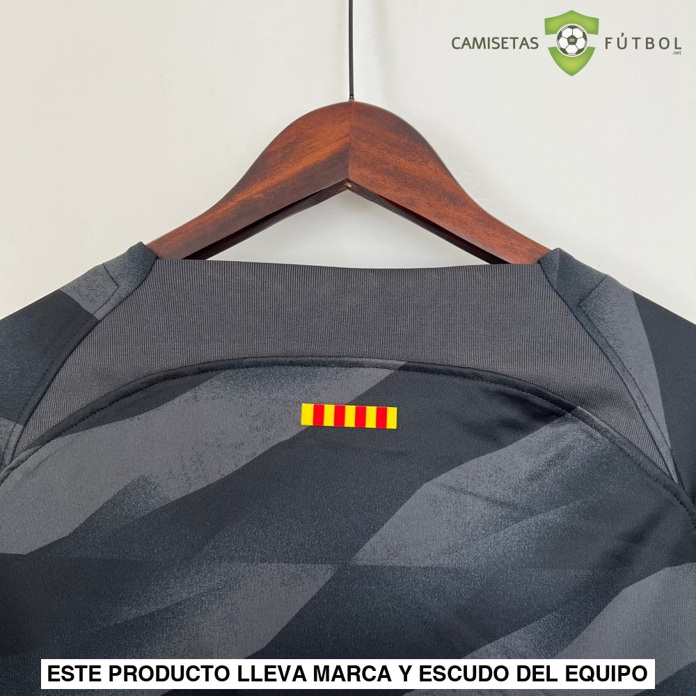 Camiseta Barcelona 23-24 Portero Negro Parche Especial