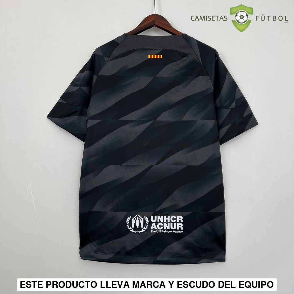 Camiseta Barcelona 23-24 Portero Negro Parche Especial