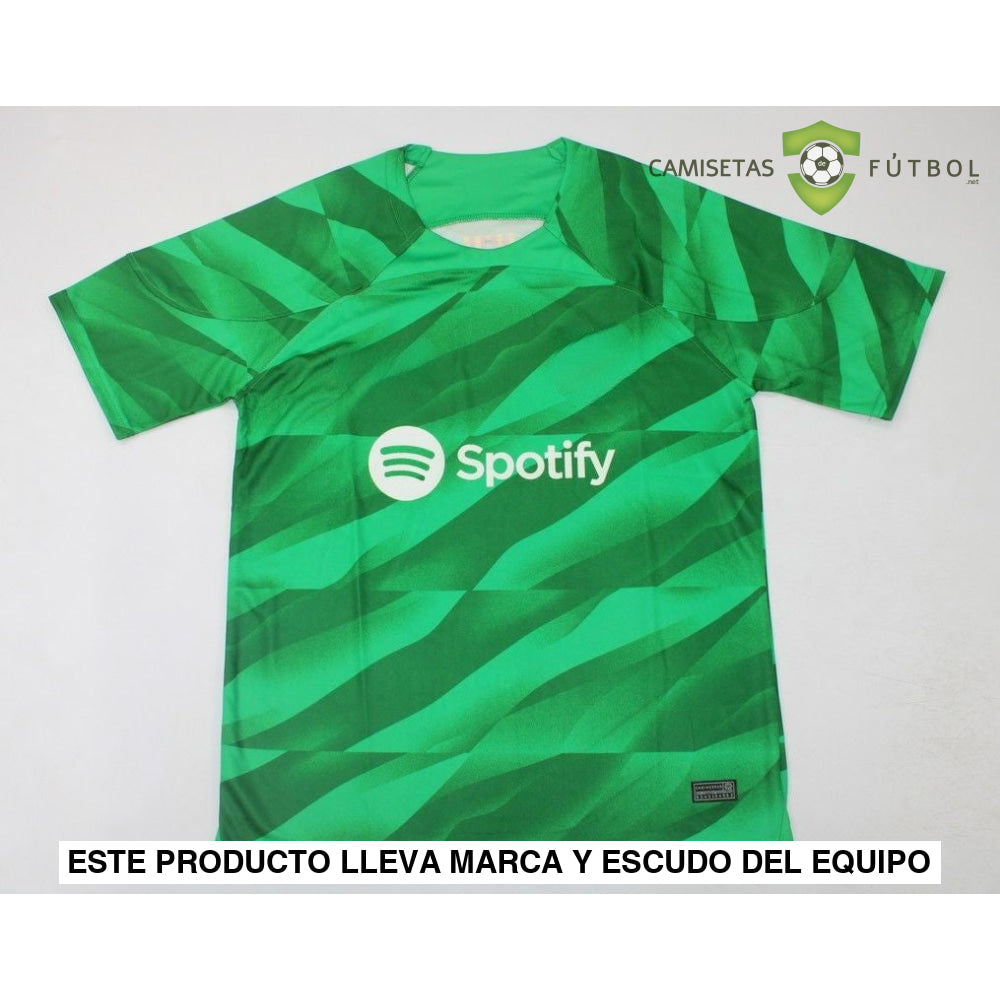 Camiseta Barcelona 23-24 Portero Verde Parche Especial