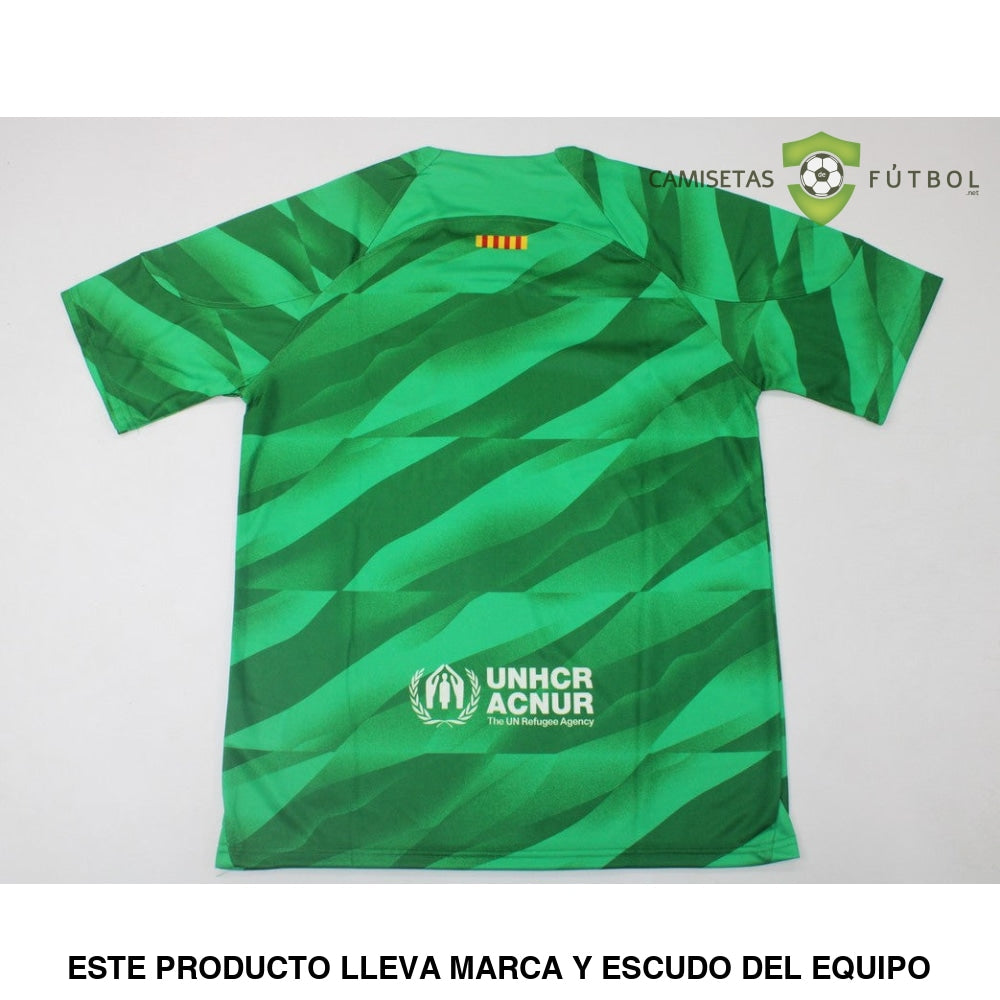 Camiseta Barcelona 23-24 Portero Verde Parche Especial