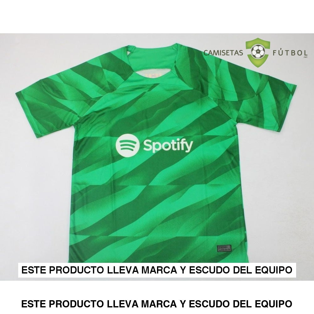 Camiseta Barcelona 23-24 Portero Verde Parche Especial