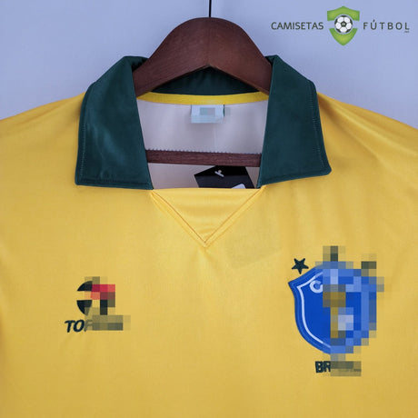 Maglia Brasile 88-89 Home (versione Retro) senza personalizzazione