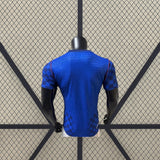 Camiseta Croacia 26-27 Visitante Player Mundial 2026 vista trasera en azul con cuadros en la parte baja
