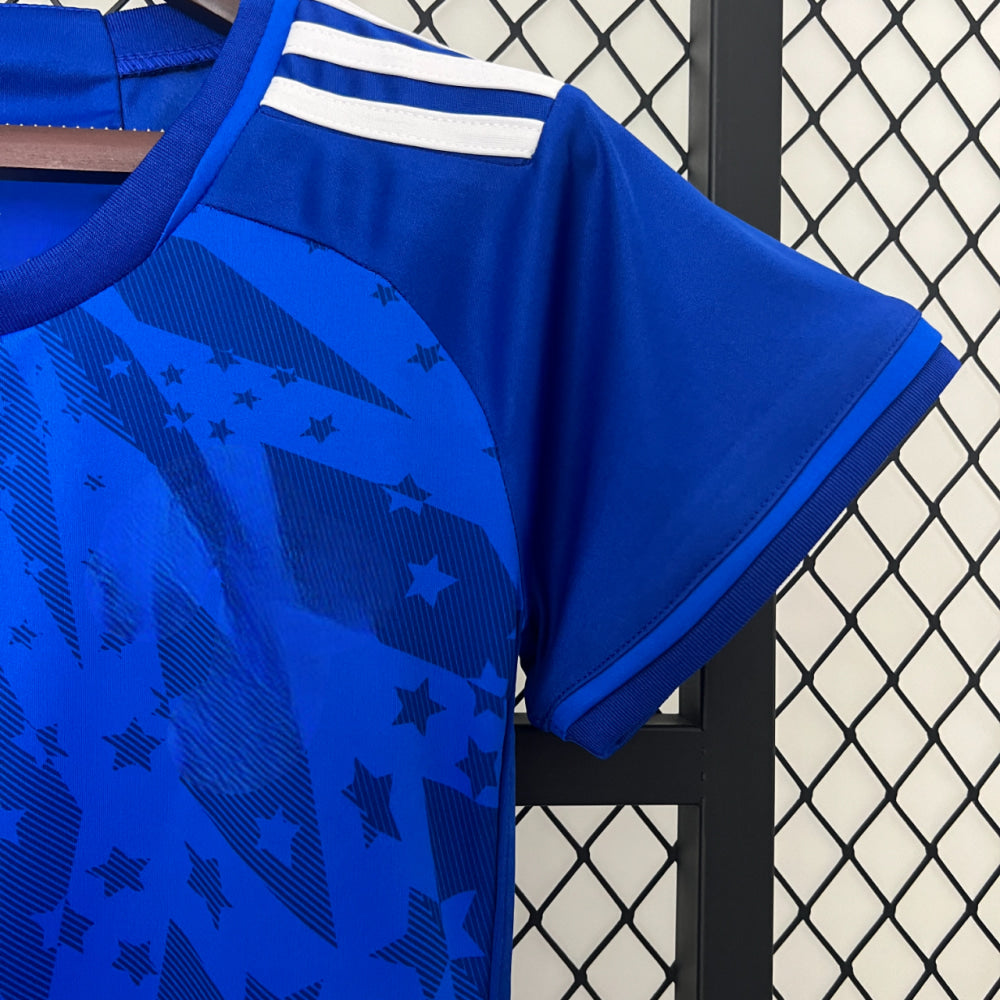 Camiseta Cruzeiro 24-25 Local Femenina Camiseta Fan