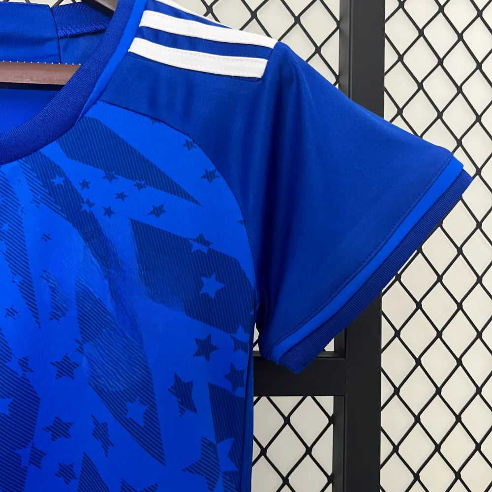 Camiseta Cruzeiro 24-25 Local Femenina Camiseta Fan