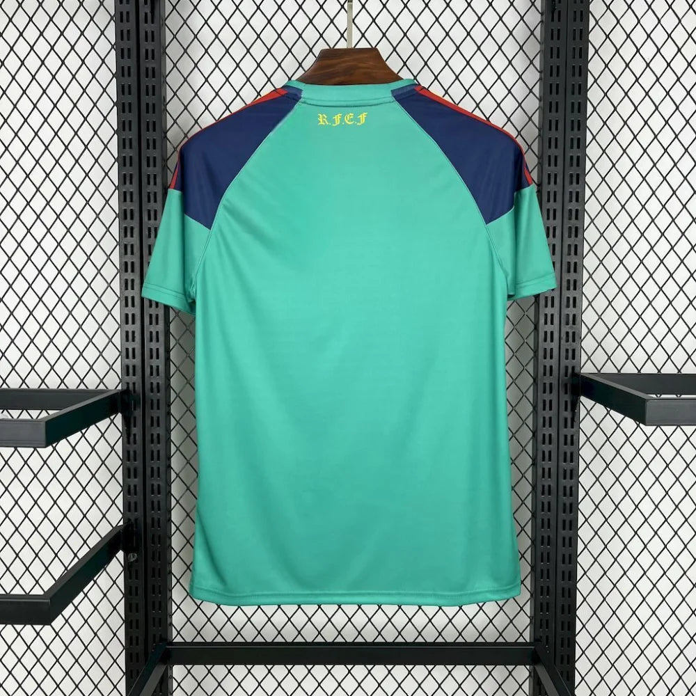 Camiseta España 2010 Portero Azul/verde (Versión Retro) Camiseta Fan