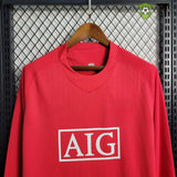 Camiseta Manchester United 07-08 Local Manga Larga (Versión Retro) De Futbol