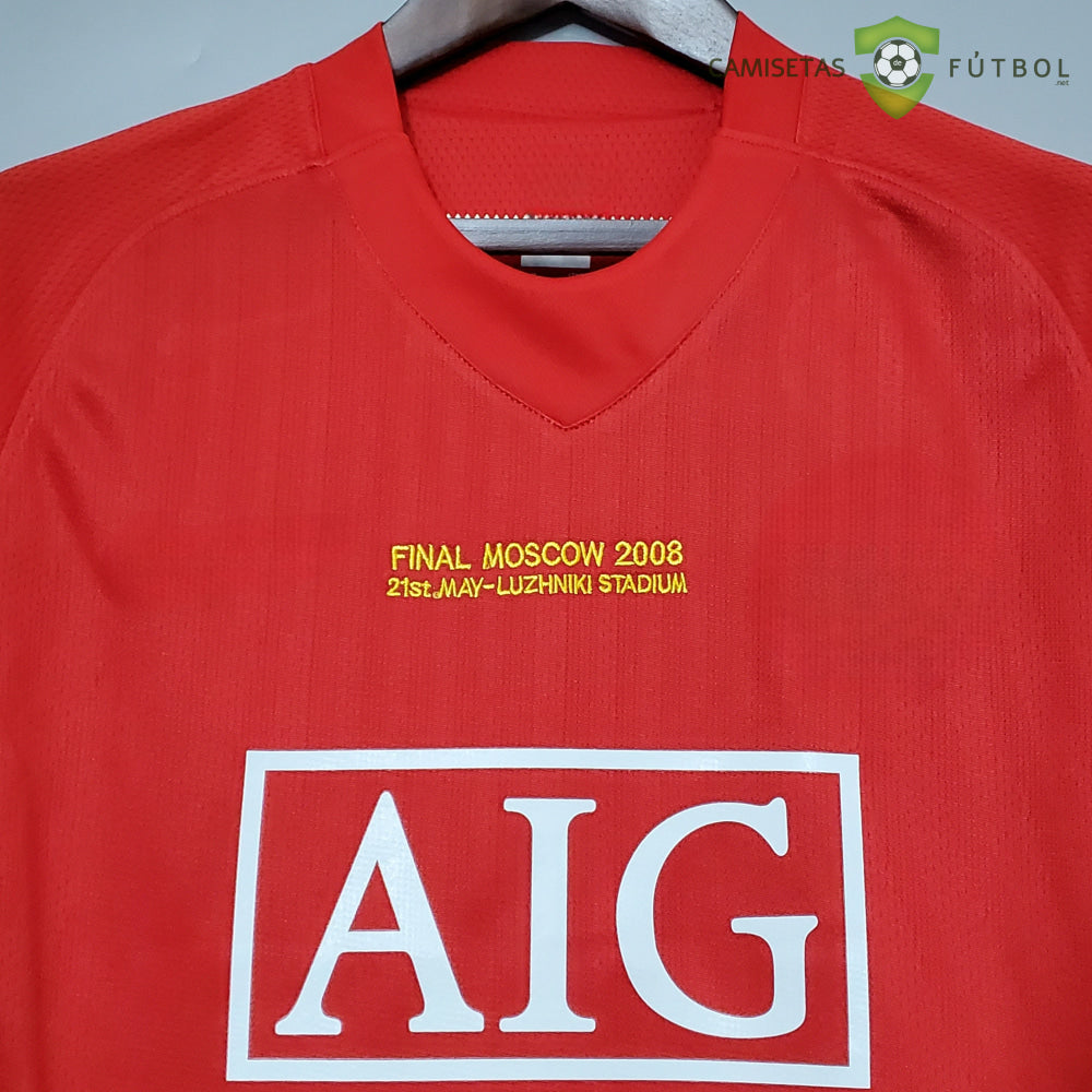 Camiseta Manchester United 07-08 Local (Versión Retro) De Futbol