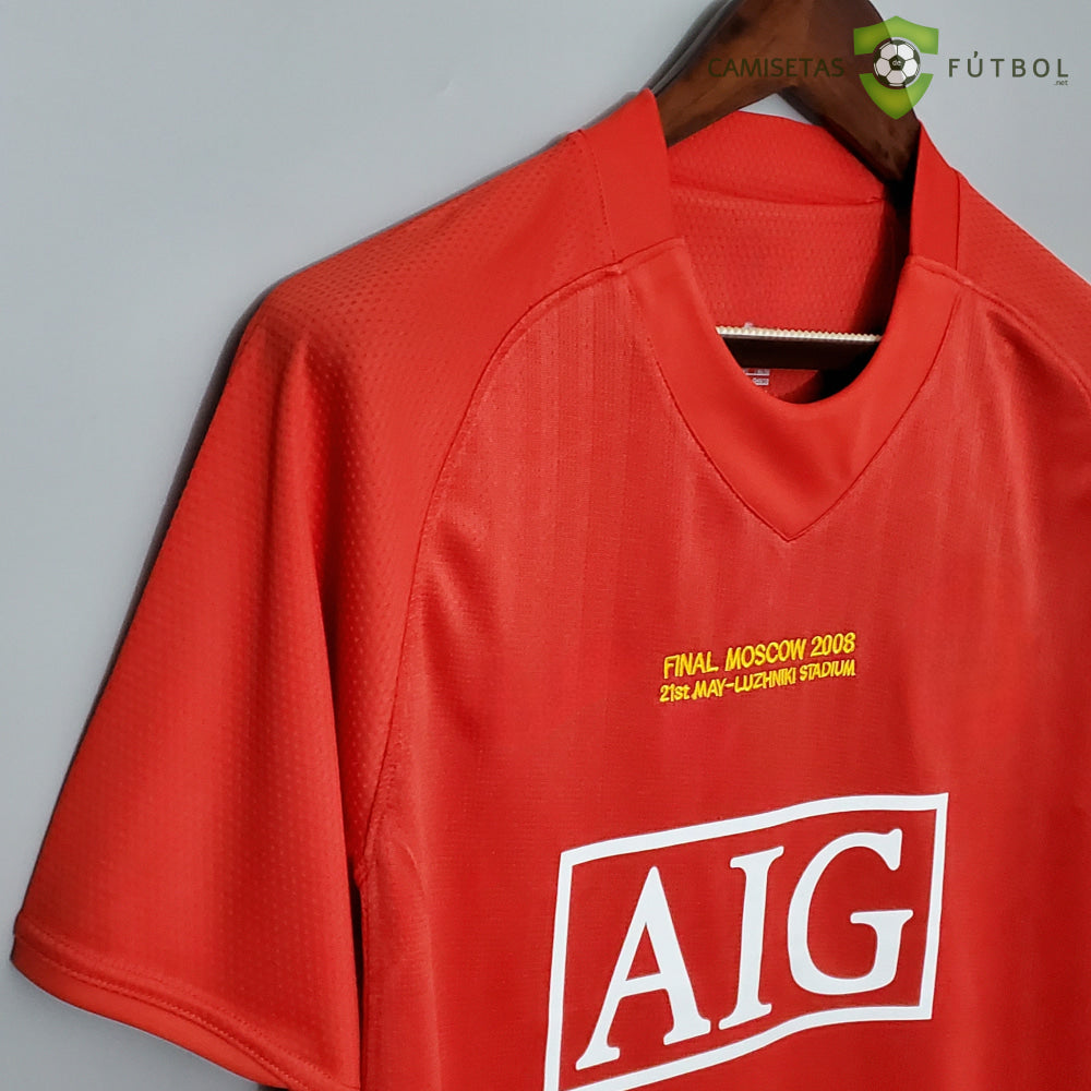 Camiseta Manchester United 07-08 Local (Versión Retro) De Futbol