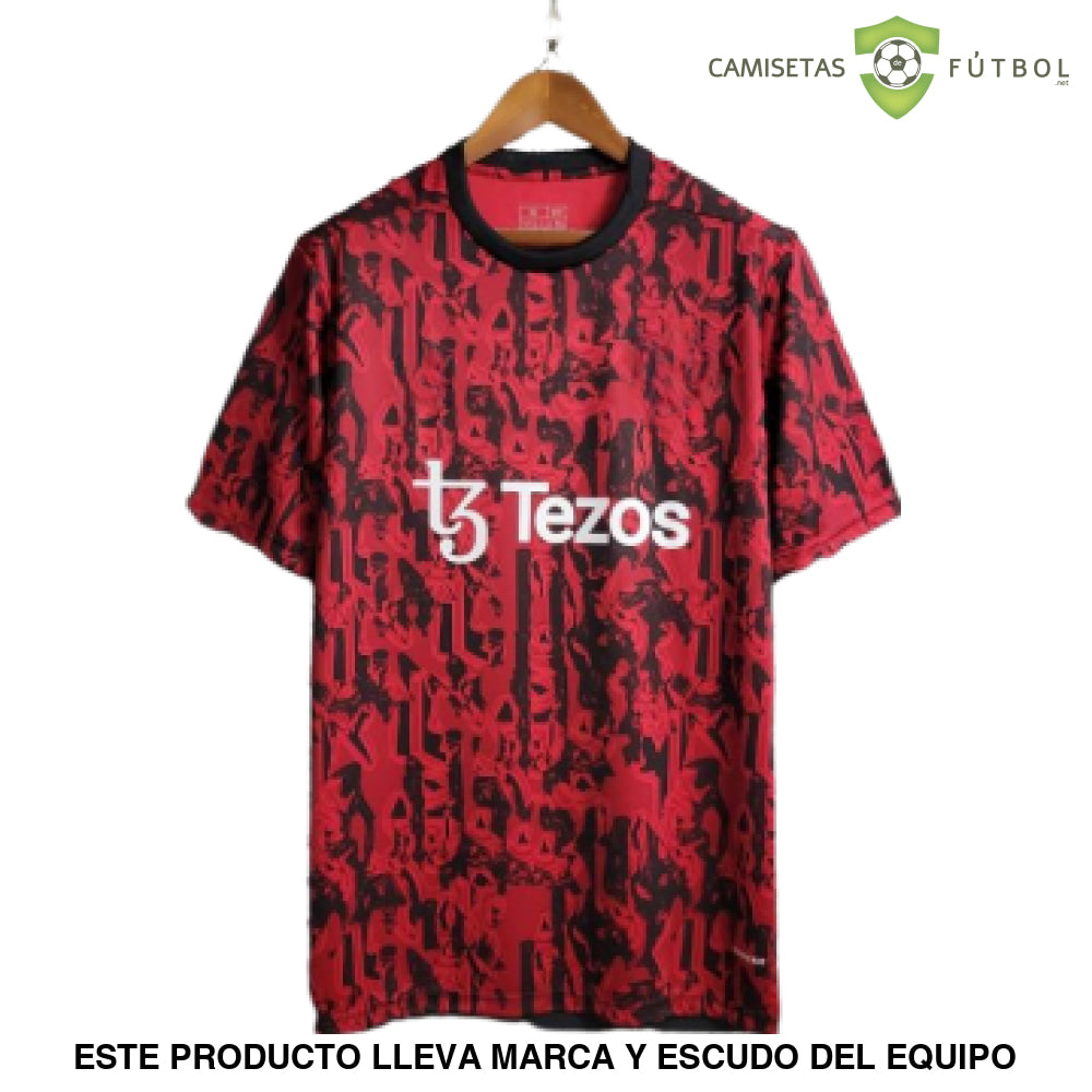 Camiseta Manchester United 23-24 Pre-Partido Rojo Personalizado