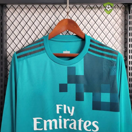 Maglia R.M. 17-18 3ª Completo calcio bambino Manga Larga (versione Retro) da calcio