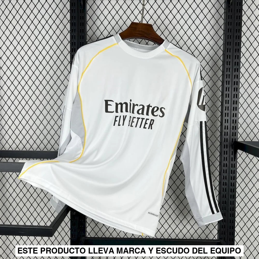 Camiseta R.M. 25-26 Local Manga Larga Camiseta Fan