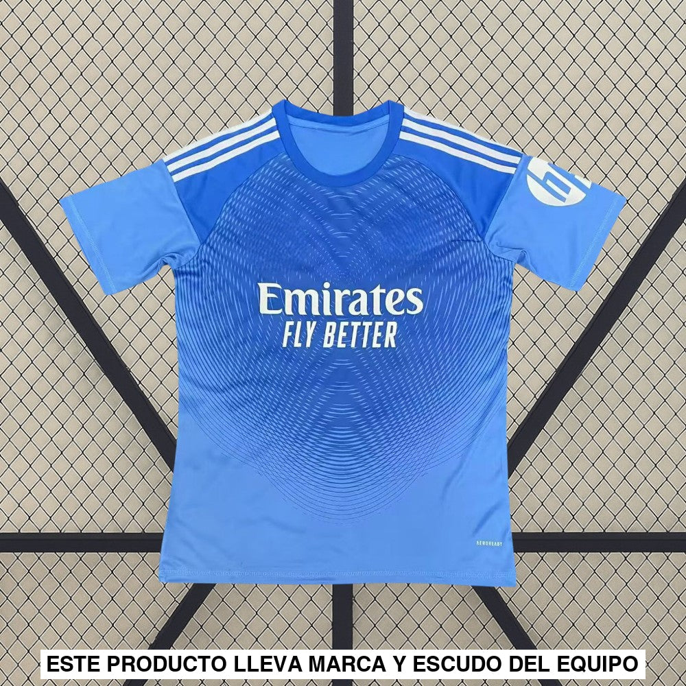 Camiseta R.M. 25 26 Portero Azul Camiseta Fan