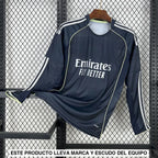 Camiseta R.M. 25-26 Visitante Manga Larga Camiseta Fan