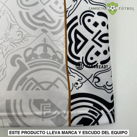 Camiseta Real Madrid 23-24 Edicion Especial Blanco Negro Parche