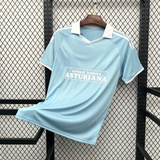 Camiseta Real Oviedo 26-27 Aniversario 100 años en azul claro vista frontal