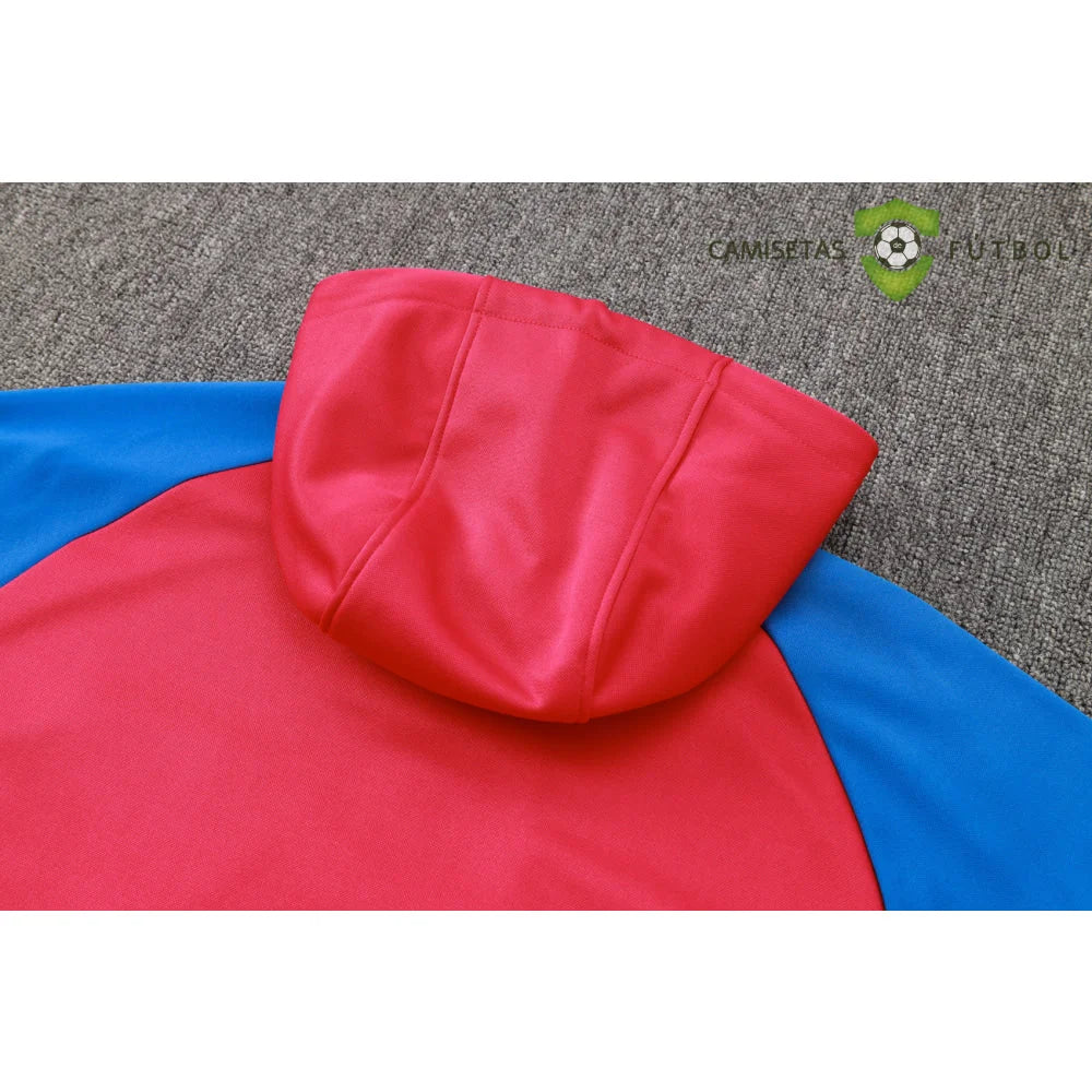 Tuta calcio Barcellona 24-25 mezza zip con cappuccio Modello 6 abbigliamento sportivo