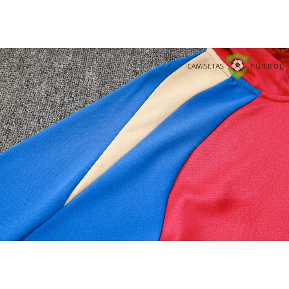 Tuta calcio Barcellona 24-25 mezza zip con cappuccio Modello 6 abbigliamento sportivo