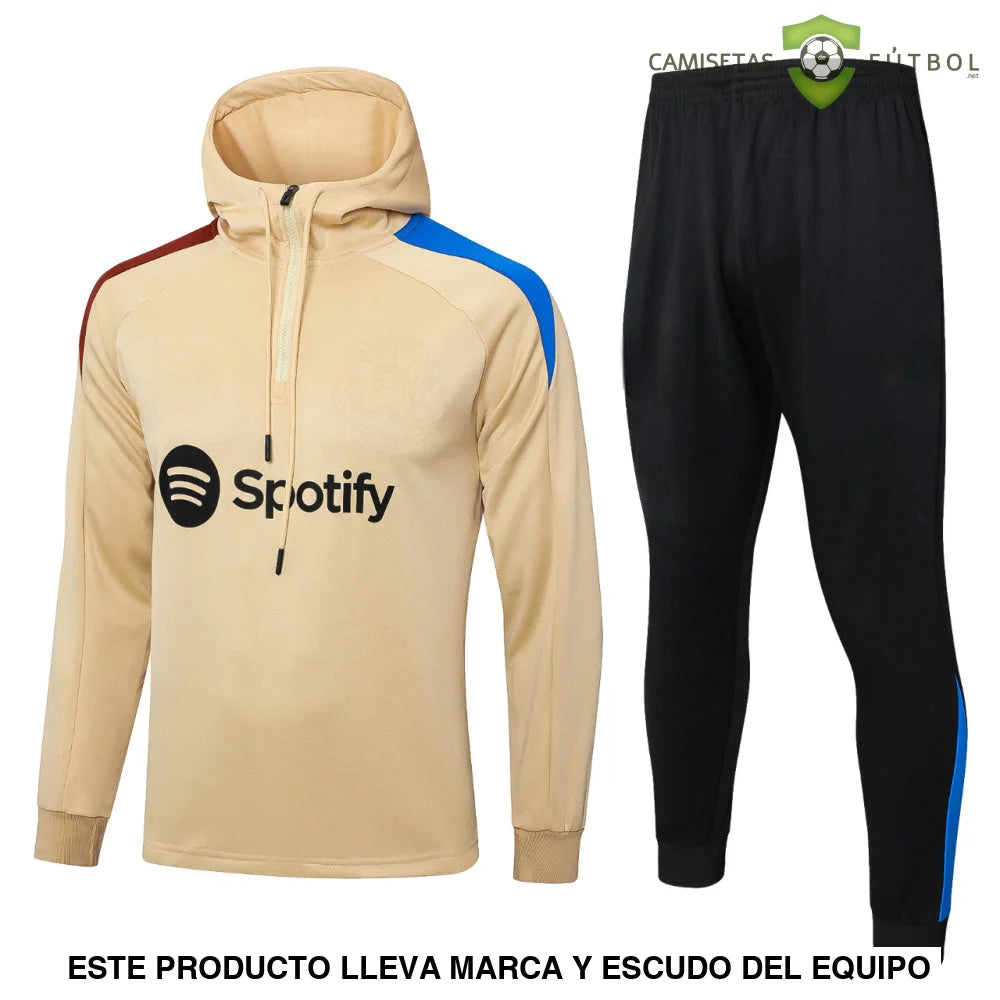Tuta calcio Barcellona 24-25 mezza zip con cappuccio Modello 7 abbigliamento sportivo
