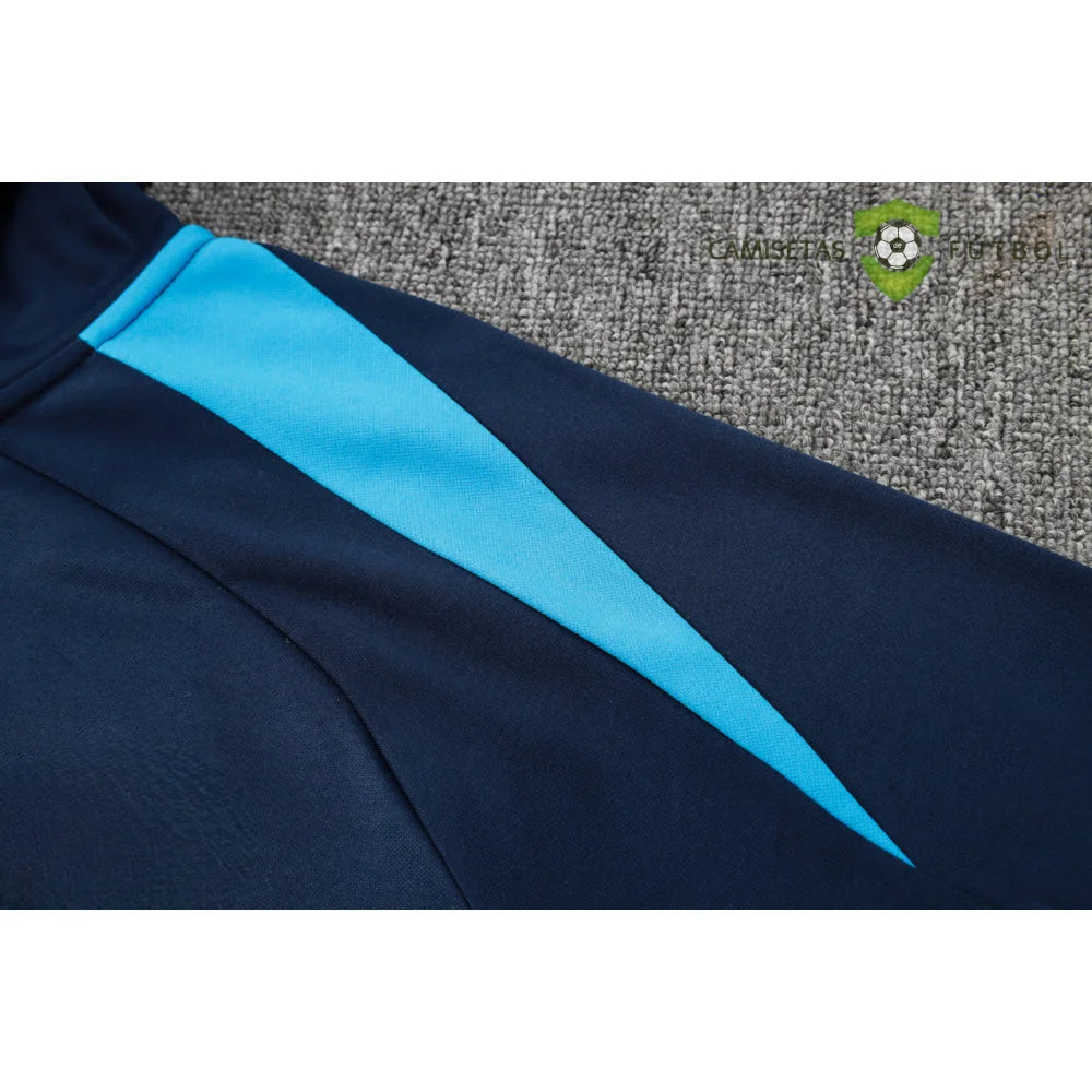Tuta calcio Chelsea 24-25 mezza zip con cappuccio Modello 2 abbigliamento sportivo