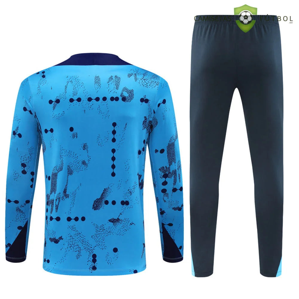 Tuta calcio Chelsea 24-25 mezza zip Modello 1 abbigliamento sportivo